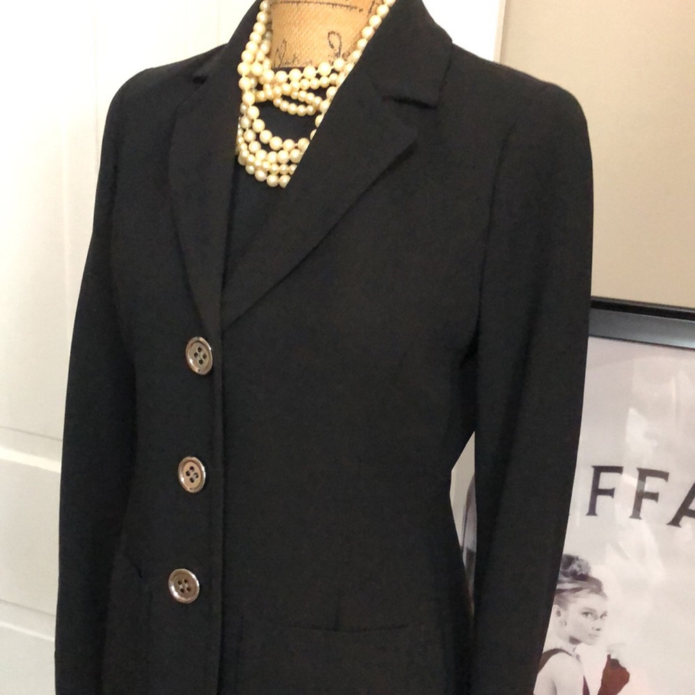 WORTH NEW YORK • Classic Black Blazer with Silver Button Detail - Picture 10 of 16